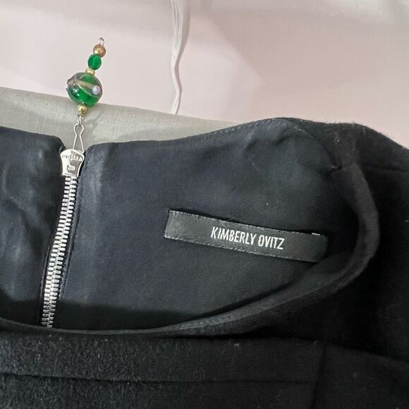 Kimberly Ovitz black panel front wool sleeveless sheath dress - Picture 9 of 12